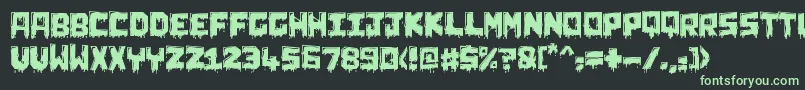 ChunqDipped-fontti – vihreät fontit mustalla taustalla