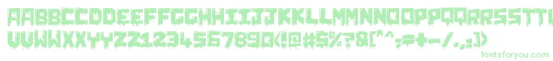 Czcionka ChunqDipped – zielone czcionki na białym tle