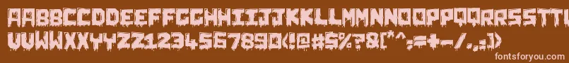 ChunqDipped Font – Pink Fonts on Brown Background