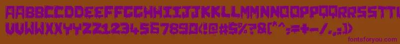 ChunqDipped Font – Purple Fonts on Brown Background