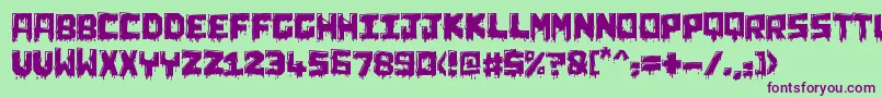 ChunqDipped Font – Purple Fonts on Green Background