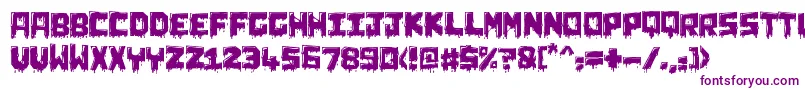 ChunqDipped-Schriftart – Violette Schriften auf weißem Hintergrund