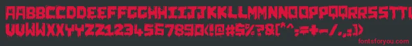 ChunqDipped Font – Red Fonts on Black Background