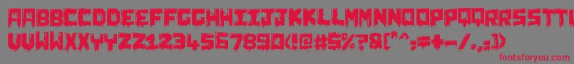 ChunqDipped Font – Red Fonts on Gray Background