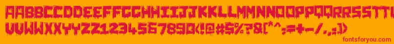 ChunqDipped Font – Red Fonts on Orange Background