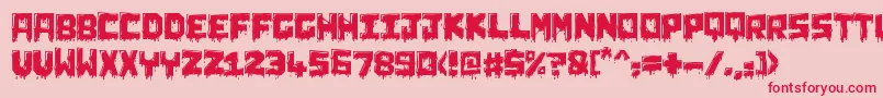 ChunqDipped Font – Red Fonts on Pink Background