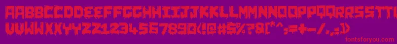 ChunqDipped Font – Red Fonts on Purple Background