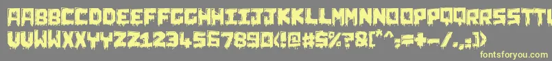 ChunqDipped-Schriftart – Gelbe Schriften auf grauem Hintergrund