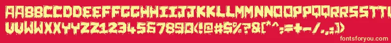 ChunqDipped Font – Yellow Fonts on Red Background