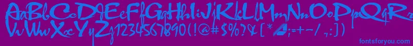 Hltphbk2 Font – Blue Fonts on Purple Background