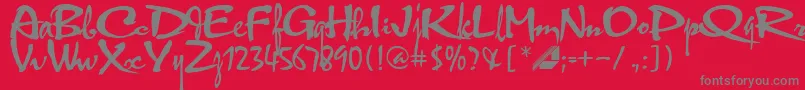 Hltphbk2 Font – Gray Fonts on Red Background
