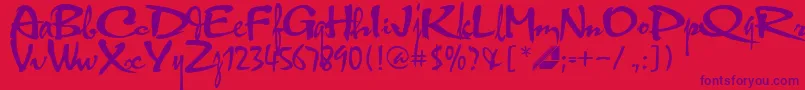 Hltphbk2 Font – Purple Fonts on Red Background