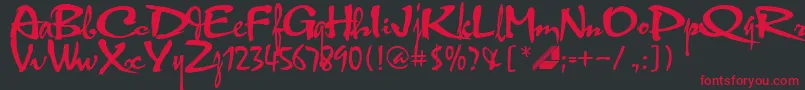 Hltphbk2 Font – Red Fonts on Black Background
