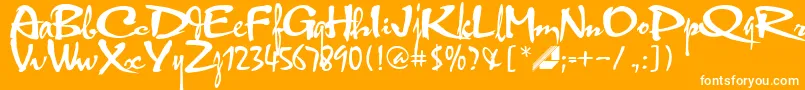 Hltphbk2 Font – White Fonts on Orange Background