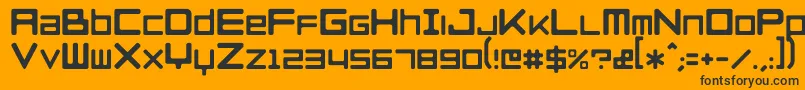 RazerblackwidowRegular Font – Black Fonts on Orange Background
