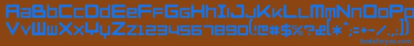 RazerblackwidowRegular Font – Blue Fonts on Brown Background