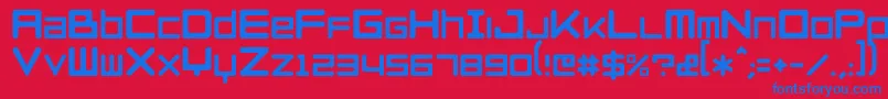RazerblackwidowRegular Font – Blue Fonts on Red Background