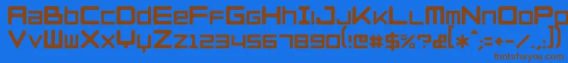 RazerblackwidowRegular Font – Brown Fonts on Blue Background