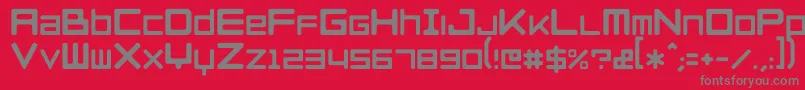 RazerblackwidowRegular Font – Gray Fonts on Red Background