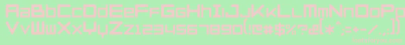 RazerblackwidowRegular Font – Pink Fonts on Green Background