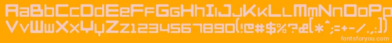 RazerblackwidowRegular Font – Pink Fonts on Orange Background