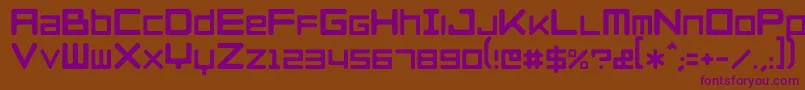 RazerblackwidowRegular Font – Purple Fonts on Brown Background