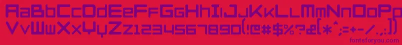 RazerblackwidowRegular Font – Purple Fonts on Red Background