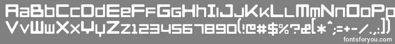 フォントRazerblackwidowRegular – 灰色の背景に白い文字