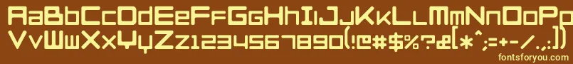 RazerblackwidowRegular Font – Yellow Fonts on Brown Background