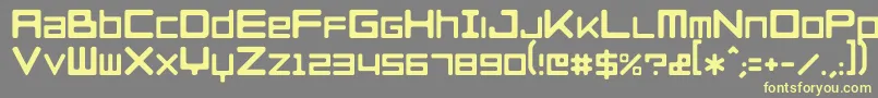 RazerblackwidowRegular Font – Yellow Fonts on Gray Background