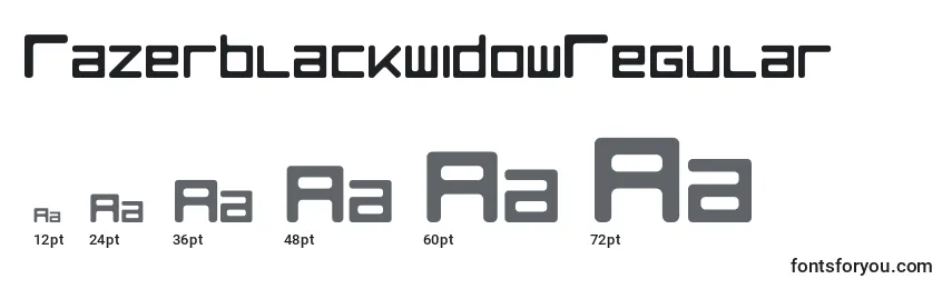 Размеры шрифта RazerblackwidowRegular