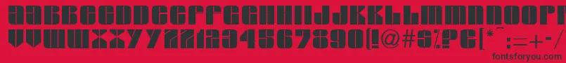 GloriaRegular Font – Black Fonts on Red Background