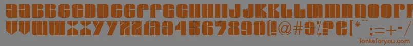 GloriaRegular Font – Brown Fonts on Gray Background