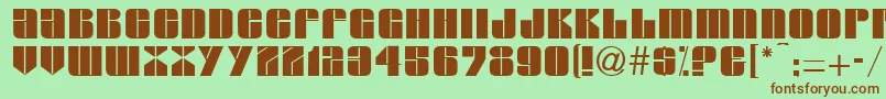 GloriaRegular Font – Brown Fonts on Green Background