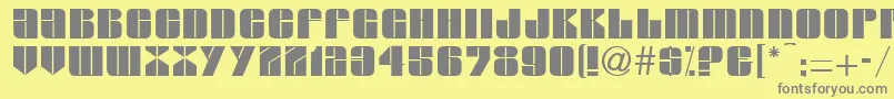 GloriaRegular Font – Gray Fonts on Yellow Background