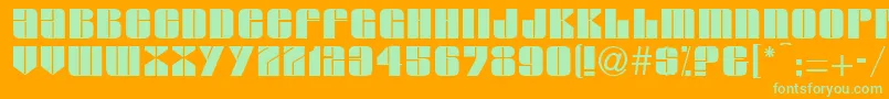 More about GloriaRegular Font GloriaRegular Font – Green Fonts on Orange Background