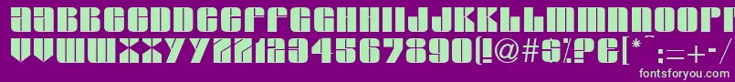 GloriaRegular Font – Green Fonts on Purple Background