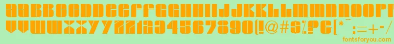 GloriaRegular Font – Orange Fonts on Green Background