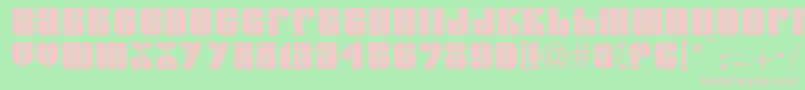 GloriaRegular Font – Pink Fonts on Green Background