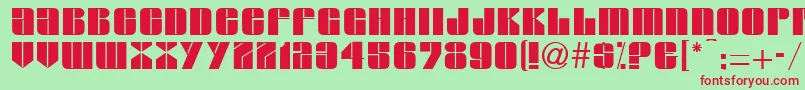 GloriaRegular Font – Red Fonts on Green Background