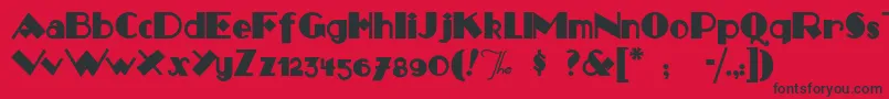 MonkeyFingers Font – Black Fonts on Red Background