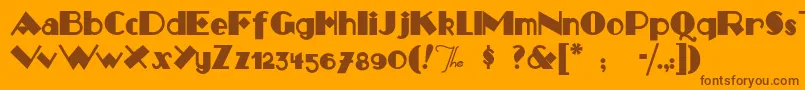 MonkeyFingers Font – Brown Fonts on Orange Background