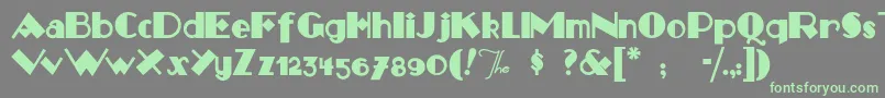 MonkeyFingers Font – Green Fonts on Gray Background