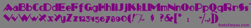 MonkeyFingers Font – Purple Fonts on Gray Background