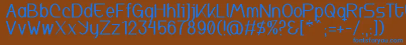 Шрифт Inspyratta – синие шрифты на коричневом фоне