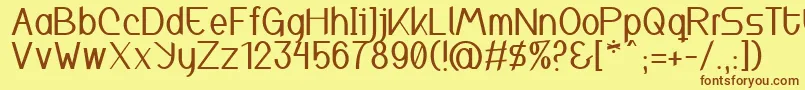 Inspyratta Font – Brown Fonts on Yellow Background