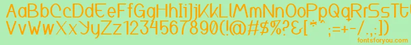 Inspyratta Font – Orange Fonts on Green Background