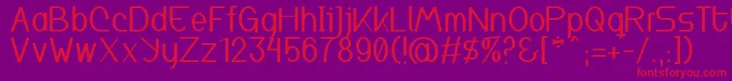 Inspyratta Font – Red Fonts on Purple Background