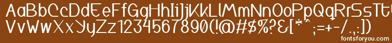 フォントInspyratta – 茶色の背景に白い文字