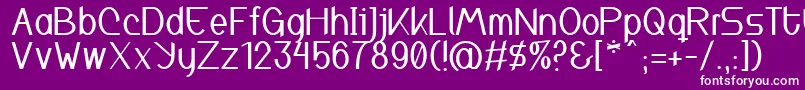 Inspyratta Font – White Fonts on Purple Background